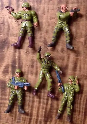 1986 Vintage Mattel Guts! Ground Troops Group Of 5 Soldiers Lot Excellent T30 • $19.24