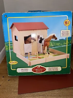 Chestnut Ridge Toys R Us Stable & Paddock Play Set Farm Barn Toy For Horses Box • £14.95