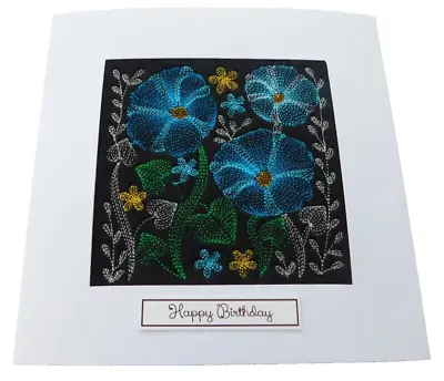 Complete Handmade Machine Embroidery Birthday Card  Morning Glory • £4