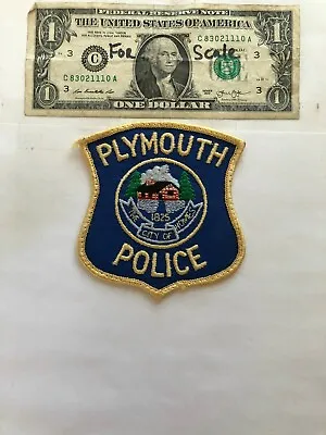  Plymouth Michigan Police Patch Un-sewn Great Condition   • $11.75