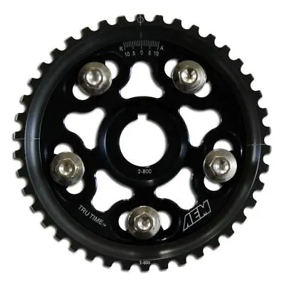 AEM Tru-Time Adjustable Cam Gears 5-Bolt Designs Black For Honda H22A1 & H22A4 • $109.95