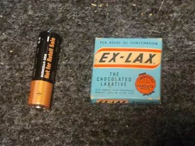 Vintage Medicine Box: Ex-Lax  The Chocolated Laxative  For Constiption - Box • $3