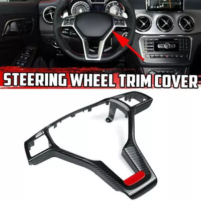 Steering Wheel Trim Cover AMG Carbon Fiber Look For Mercedes Benz W204 C 2012-14 • $26.99