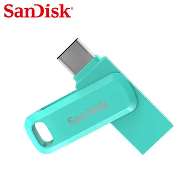 SanDisk 64GB Ultra Dual Drive Go USB Type-C OTG On-The-Go USB 3.1 Tiffany Blue • $9.75