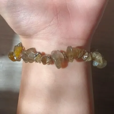 Labradorite - Gemchip Crystal Bracelet (Jewellery Gift Healing Gemstone) • £3.50