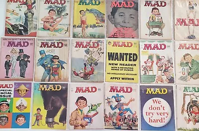 Vintage MAD CRACKED CRAZY Humor Magazines From 1965 To 1990 Personal Collection • $10