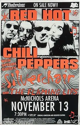 $19.79 • Buy Red Hot Chili Peppers /silverchair /flaming Lips 1995 Denver Concert Tour Poster