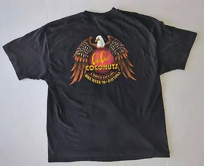 Vintage 94 Single Stitch ChaCha Coconuts Bike Week Daytona Graphic Tshirt Sz XXL • $49.99