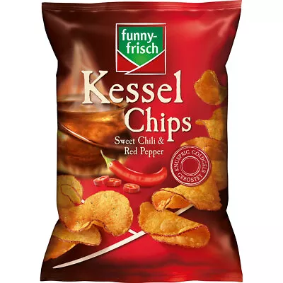 Funny Frisch Kettle Chips Sweet Chilli And Red Pepper Vegan 120g • $4.59