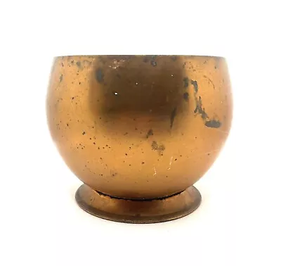 Coppercraft Guild Taunton Mass Round Copper Violet Bowl Planter Pot VTG Patina • $15