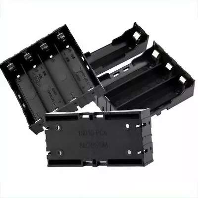 1 2 3 4 Cell Open Battery Holder Storage Case Container Box Clip With Pins 18650 • $3.96