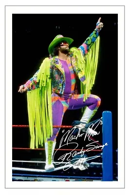 MACHO MAN RANDY SAVAGE Signed Autograph PHOTO Signature Print WWE WRESTLING  • $4.72