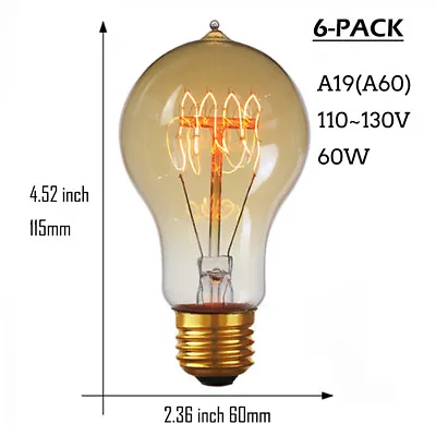 Edison Vintage Light Bulbs 60W Old Fashioned Retro Style Filament Lamp Bulb • $19.99