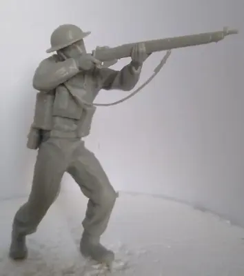 #441-1/16th SCALE-SOLID RESIN-WW2 BRITISH SOLDIER AIMING TRUE • £10.99