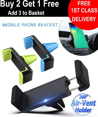 Car Phone Holder Cradle 360 Rotating Universal Air Vent Mount Bracket For Mobile • £2.99