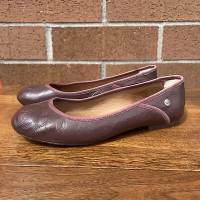 UGG Antora II Ballet Flats Purple Mauve Patent Leather Shoe Womens 6.5 • $28.99