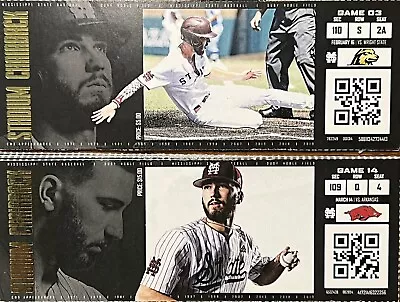 2020 Mississippi State Baseball Collectible Stubs (2 Pack) Josh Hatcher Rangers • $9.99