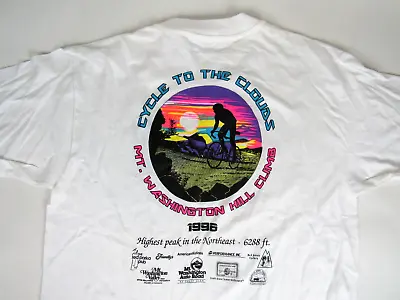Vtg 90s 1996 Mt Washington Hill Climb Mountain Bike Race T Shirt L Single Stitch • $19.99
