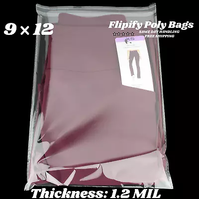 9x12 Clear Resealable T-Shirt/Apparel Self Seal Cello Lip Tape Poly Plastic Bags • $54.90