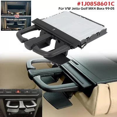 Double Beverage Holder Cup Holder Can Holder For VW Jetta Golf MK4 Bora 98-05 • $22.25