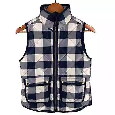J. Crew Excursion Buffalo Plaid Check Down Quilted Puffer Vest Women's Petite XS • $29