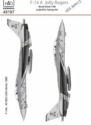 Hungarian Aero Decals 1/48 GRUMMAN F-14A TOMCAT  JOLLY ROGERS  U.S.S. Nimitz • $14.99