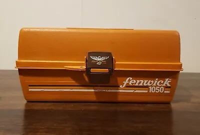 Vintage Fenwick 1050 Orange Fishing Tackle Box 2 Trays • $14.99