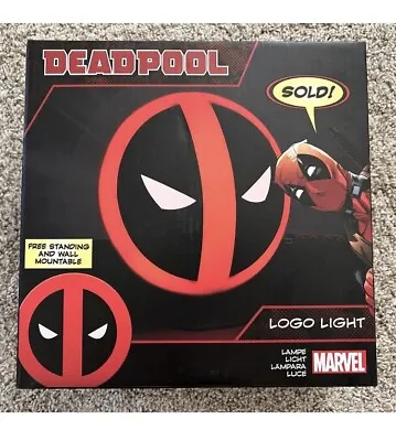 NEW  PALADONE MARVEL DEADPOOL LOGO LAMP NIGHT LIGHT STAND USB Ultra RARE MINT LE • $149.99