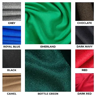 Melton Wool Fabric Heavy 650GSM Coats Upholstery Cushions Military Jackets 147cm • £22.99