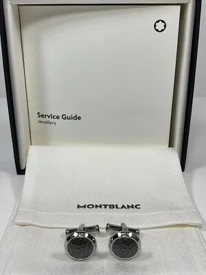 New Montblanc Martele Inlay Stainless Steel Cufflinks #124207 ~ $370 • $220