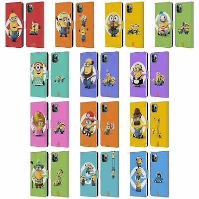 OFFICIAL DESPICABLE ME MINIONS LEATHER BOOK CASE FOR APPLE IPHONE PHONES • $22.95