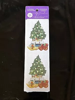 2 Vintage J Grossman’s CHRISTMAS TREE Stickers Gifted Line TOY Scrapbooking 1985 • $1.25