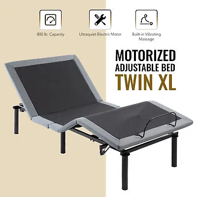 $319.99 • Buy Motorized Twin XL Adjustable Bed Frame W/ Remote Control Massage USB Ports