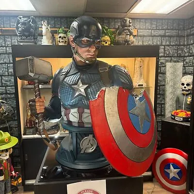 Marvel Captain America 1:1 Scale Life Size Bust Statue By Queen Studios • $8625