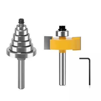 Reliable Rabbet Router Bit With 6 Bearings Multi-Rabbeting Router Bit Set • $17.24