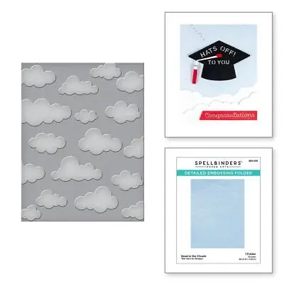 £5.52 • Buy Spellbinders - Head In The Clouds Embossing Folder From The Open Road Collection