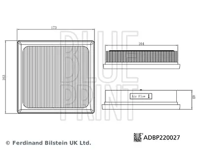 BLUE PRINT ADBP220027 Air Filter For LEXUS MAZDA TOYOTA • £16.67