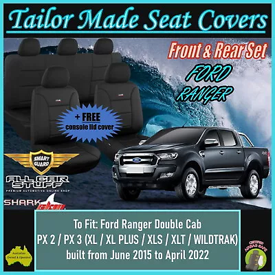 SharkSkin Neoprene Seat Covers For Ford Ranger PX2/PX3 XL/XLS/XLT/WILDTRAK • $361.47