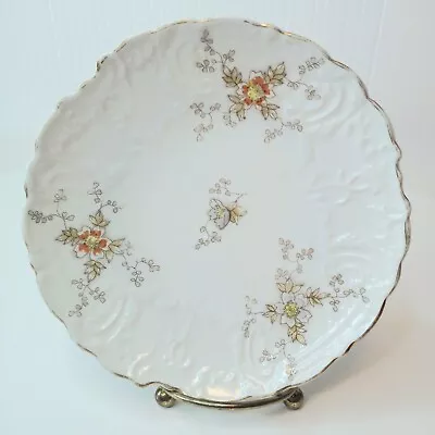 Vintage Embossed Floral China Saucer Dessert Plate Gold Trim Replacement • $9.99