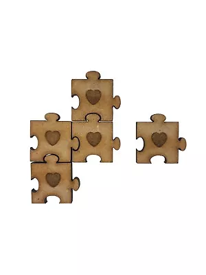 16x Jigsaw Pieces Love Heart 2cm Wood Craft Embelishments Laser Cut Shape MDF • £3.15