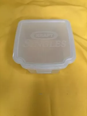 Vintage Kraft Singles Clear Plastic Cheese Container Keeper Hinged With Lid • $22.99