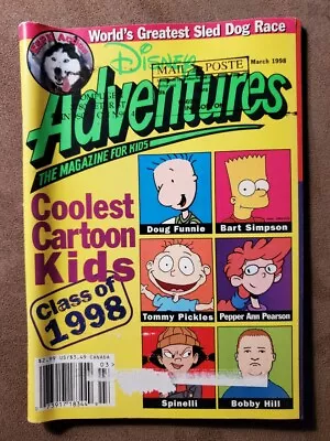 Disney Adventures March 1998 Coolest Cartoon Kids Class Of 1998 Magazine Digest • $4.54