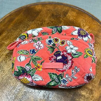 Vera Bradley Cosmetic Bag Iconic Mini Coral Floral • $18