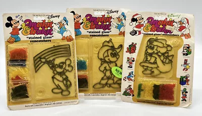 Vintage Makit Bakit World Of Disney Mickey Mouse Sun Catcher Maker Kit LOT 1981 • $27.99