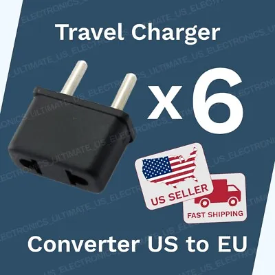 6 Travel Charger Converter US To EU/RU European Adapter Plug For Power Adapter  • $5.95