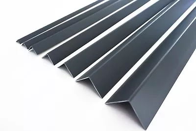 £2.99 • Buy 1 Metre ANTHRACITE RAL7016 PLASTIC PVC CORNER 90 DEGREE ANGLE TRIM VARIOUS SIZES