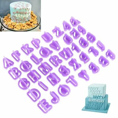 40 Pcs Fondant Cutter Alphabets/Letters/Numbers Cake Cookie Icing Moulds UK • £3.45