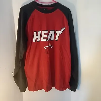 Mens Adidas Miami Heat Long Sleeve T Shirt Size Uk Oversize Small • £5