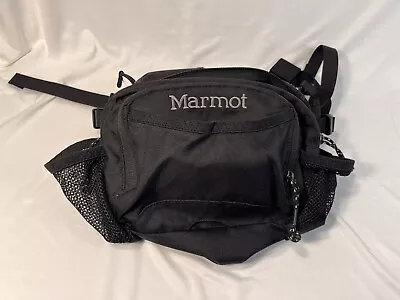 Marmot Black Excursion Multi Zip Pocket Adjustable Padded Fanny Pack Waist Bag • $24.97