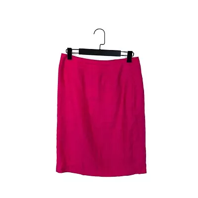 Laura Ashley Hot Pink Pure Linen Skirt - Size 10 • £5